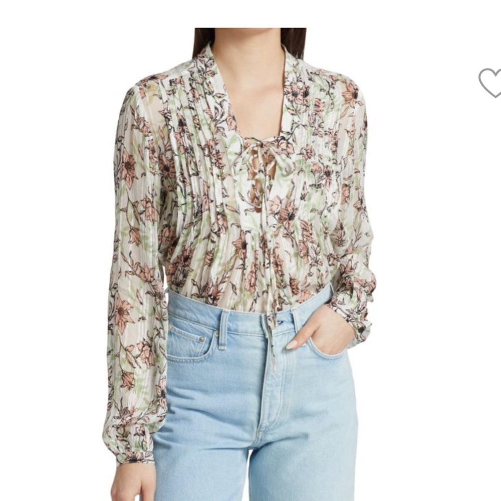 RAG & BONE women’s Sachi Floral Lattice Top